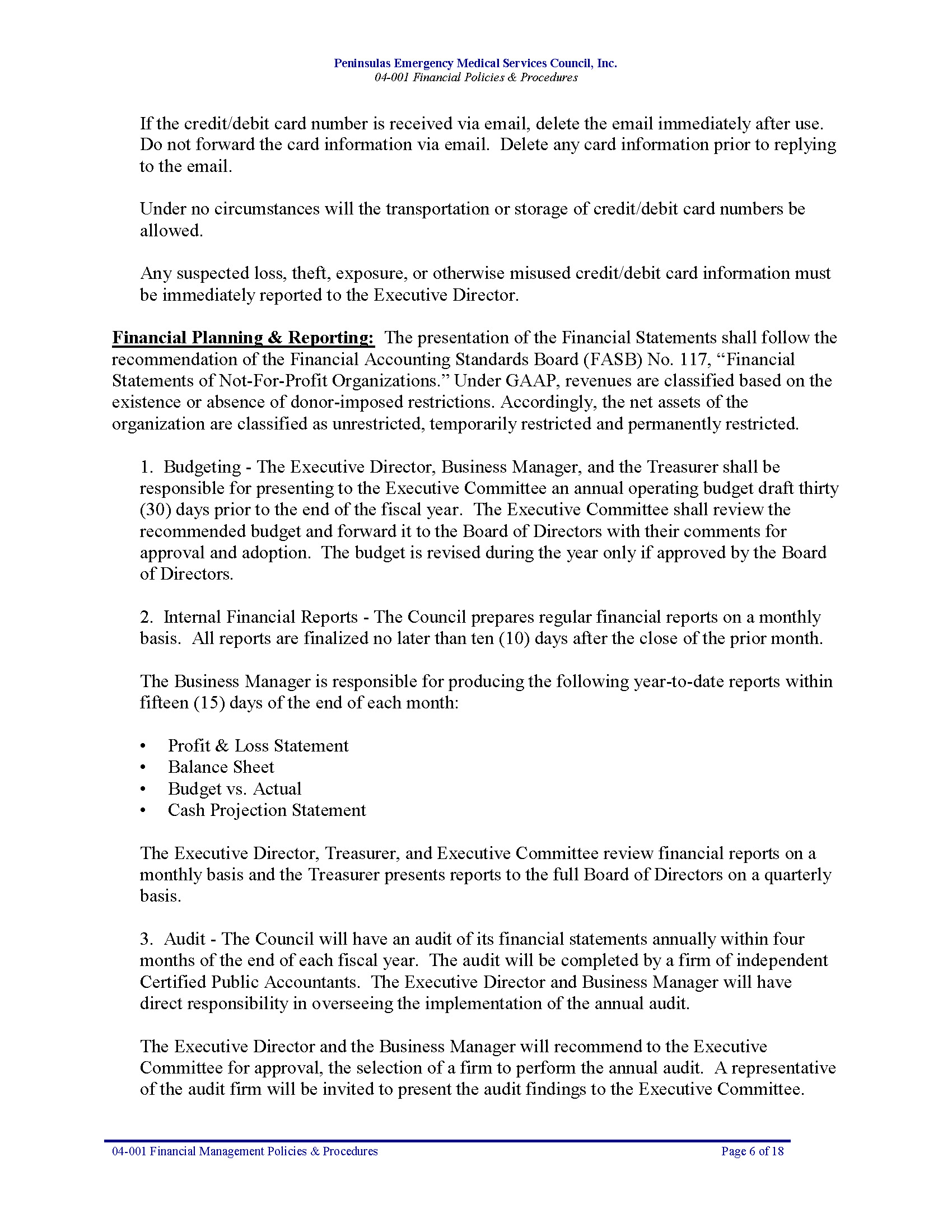 04 001 PEMS Financial Management Policies Procedures 09 18 Page 06