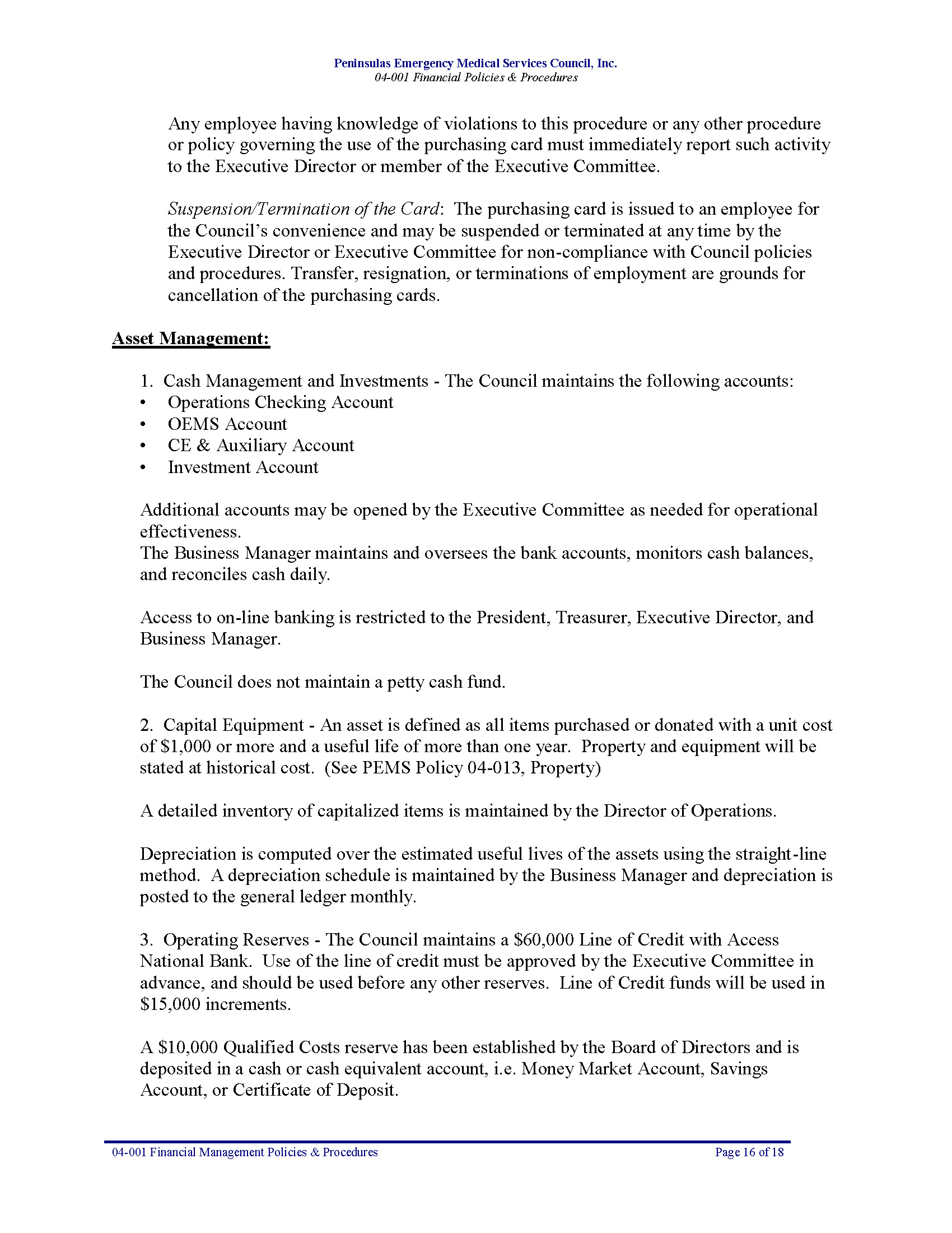 04 001 PEMS Financial Management Policies Procedures 09 18 Page 16