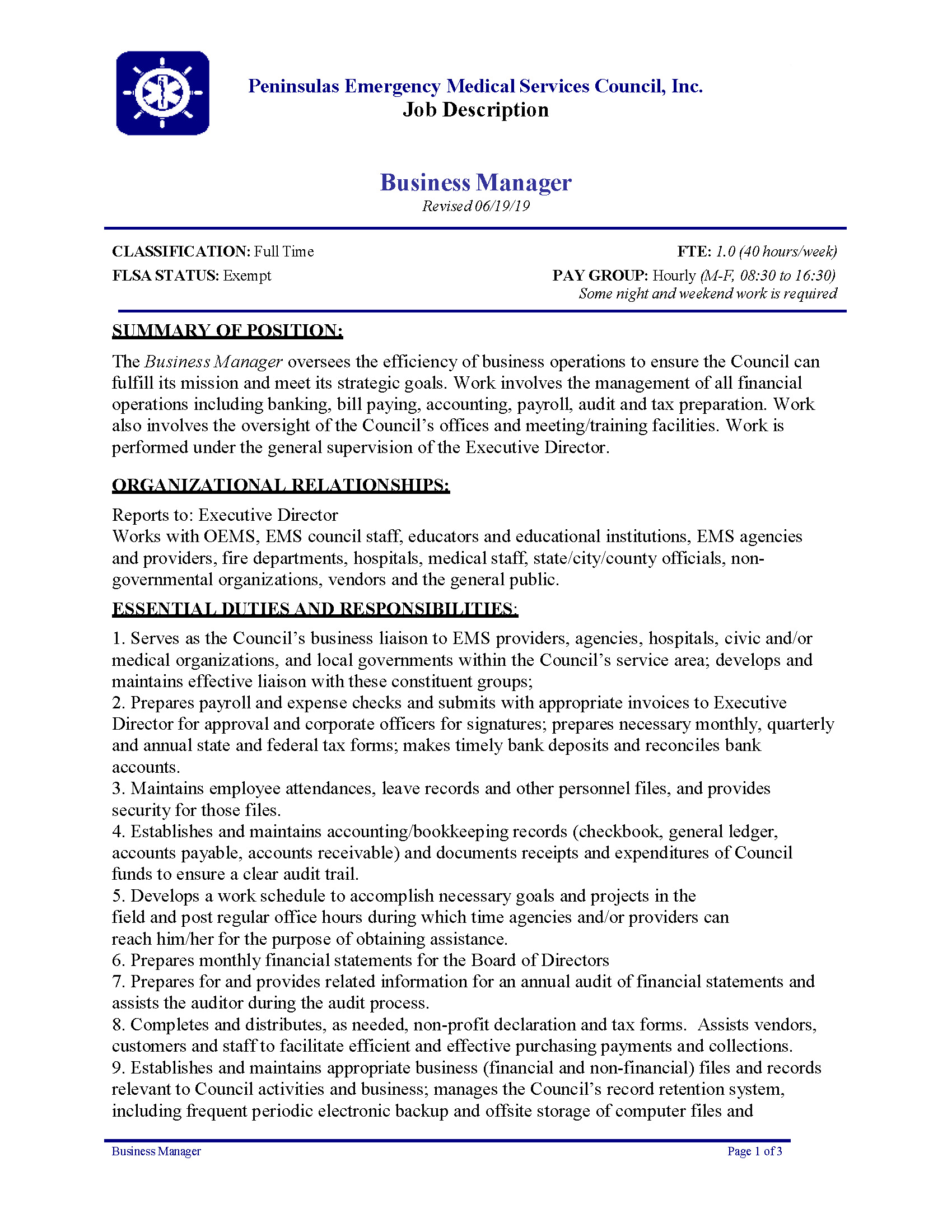 05 001 PEMS Business Manager 06 19 Page 1